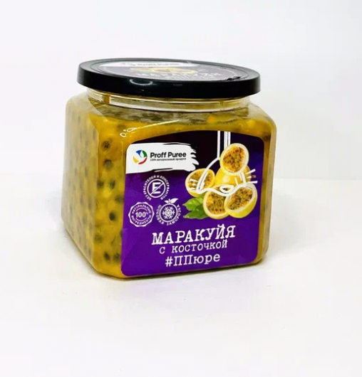 Пюре Proff Puree маракуйя с косточкой 0,5 кг замороженное